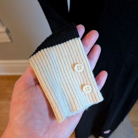 Vintage 70s Jon Michel Wool Maxi Dress Collared Dark Academia 13/14 - FLAWED - Picture 9 of 12